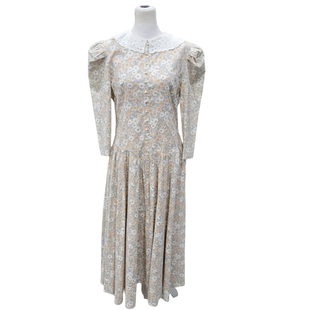 ACT 1 New York Vintage Floral Print Cottagecore Prairie Midi Dress Size‎ 11
